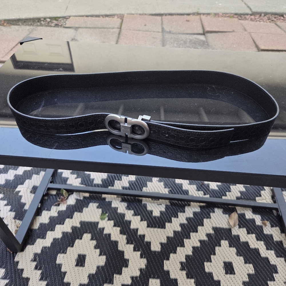 Men's Ferragamo Black Signature Belt  44/50/125